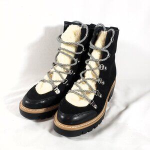 The Drop Women's Caleb Shearling Hiking Boots.